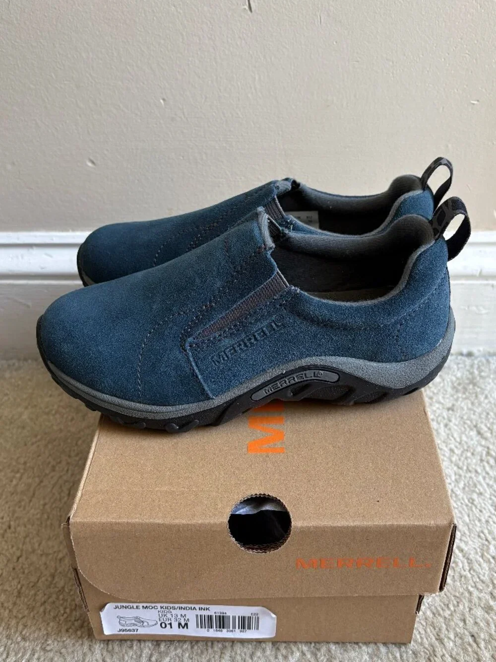 NEW in box, Merrell Jungle Mocs slip on for kids, size 1